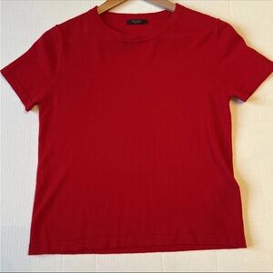 Massimo Dutti | Red Short Sleeve Soft Wool Blend Sweater | Size: S